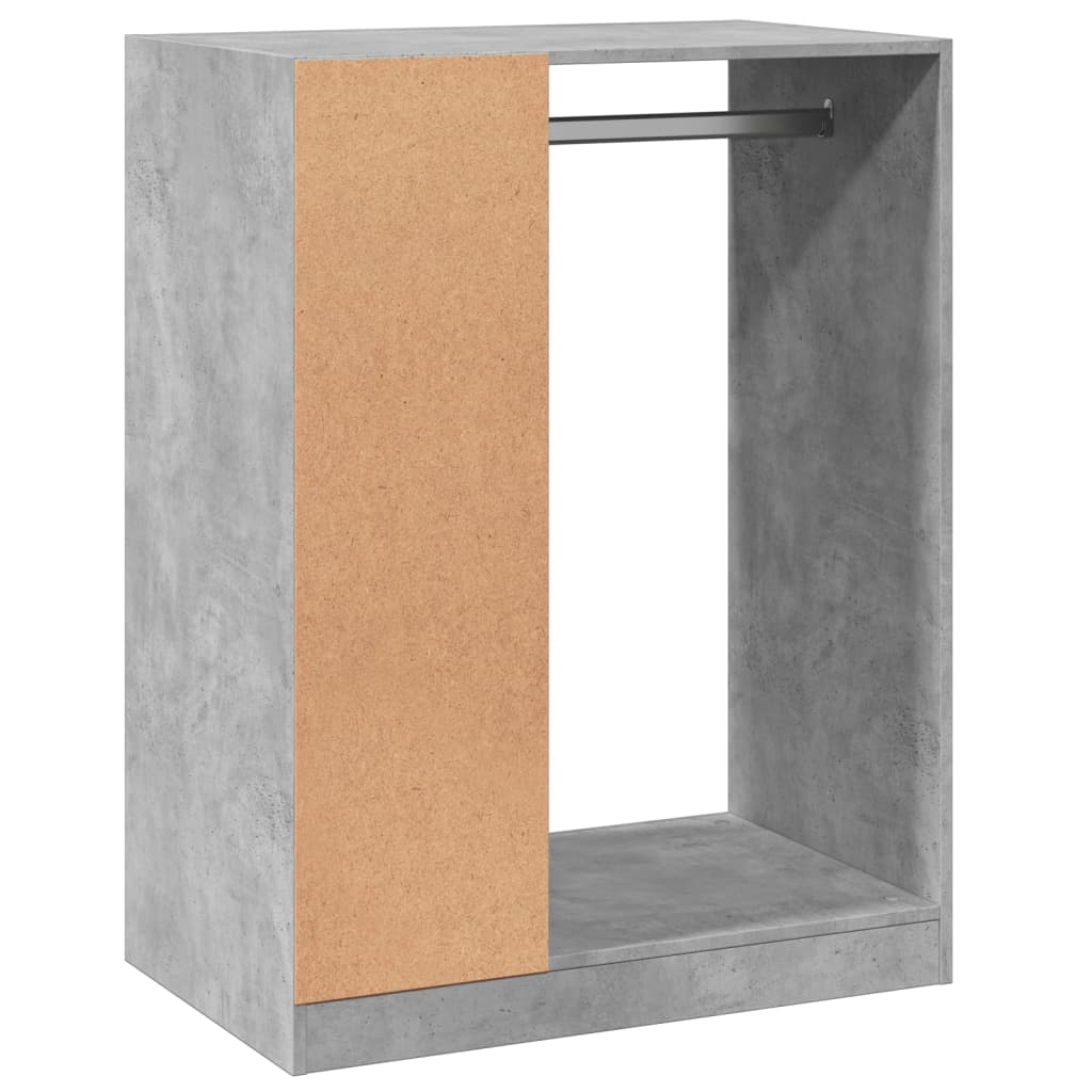 Armadio Grigio Cemento 77x48x102 cm in Legno Multistrato | homemem39