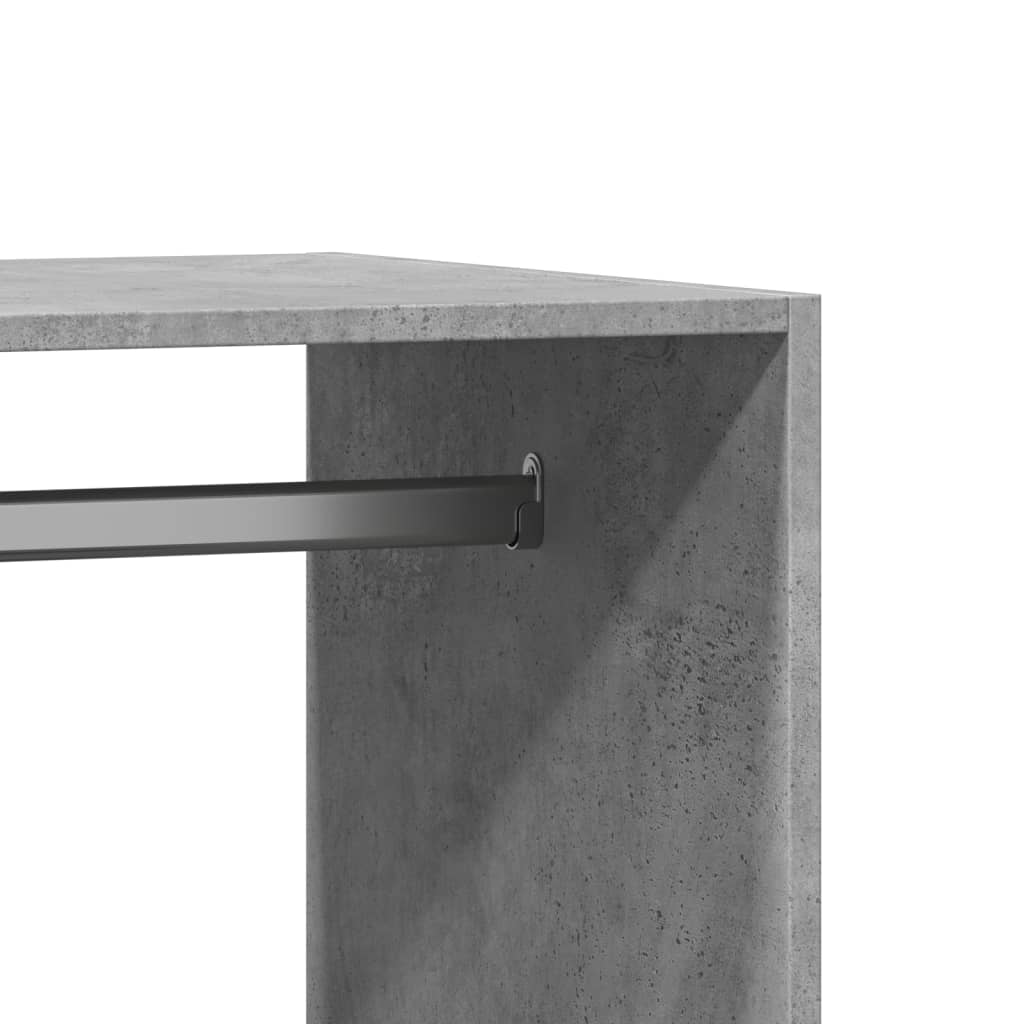 Armadio Grigio Cemento 77x48x102 cm in Legno Multistrato | homemem39