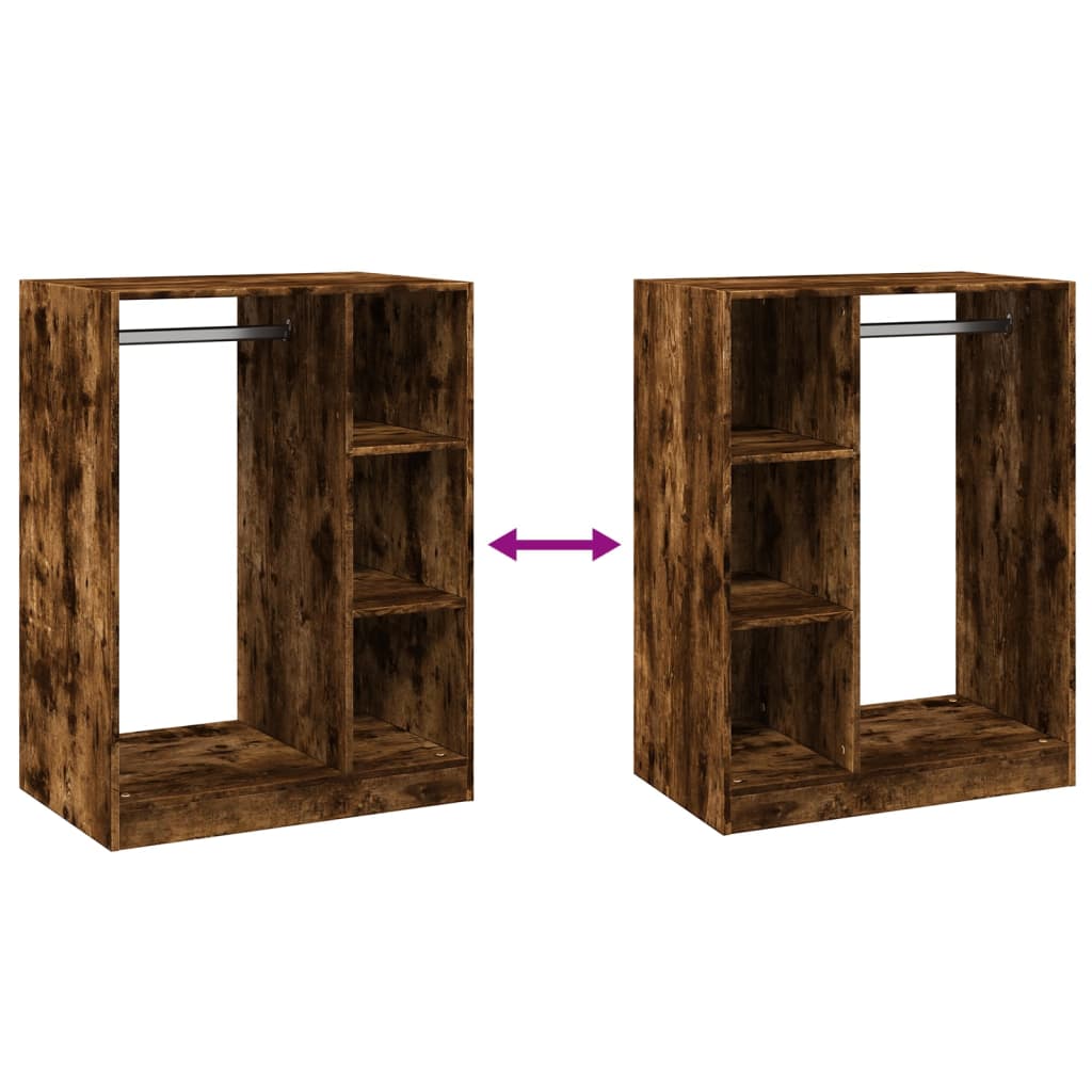 Armadio Rovere Fumo 77x48x102 cm in Legno Multistrato | homemem39