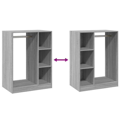 Armadio Grigio Sonoma 77x48x102 cm in Legno Multistrato | homemem39