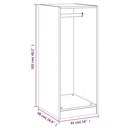Armadio Bianco 48x41x102 cm in Legno Multistrato | homemem39