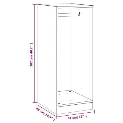 Armadio Rovere Fumo 48x41x102 cm in Legno Multistrato | homemem39