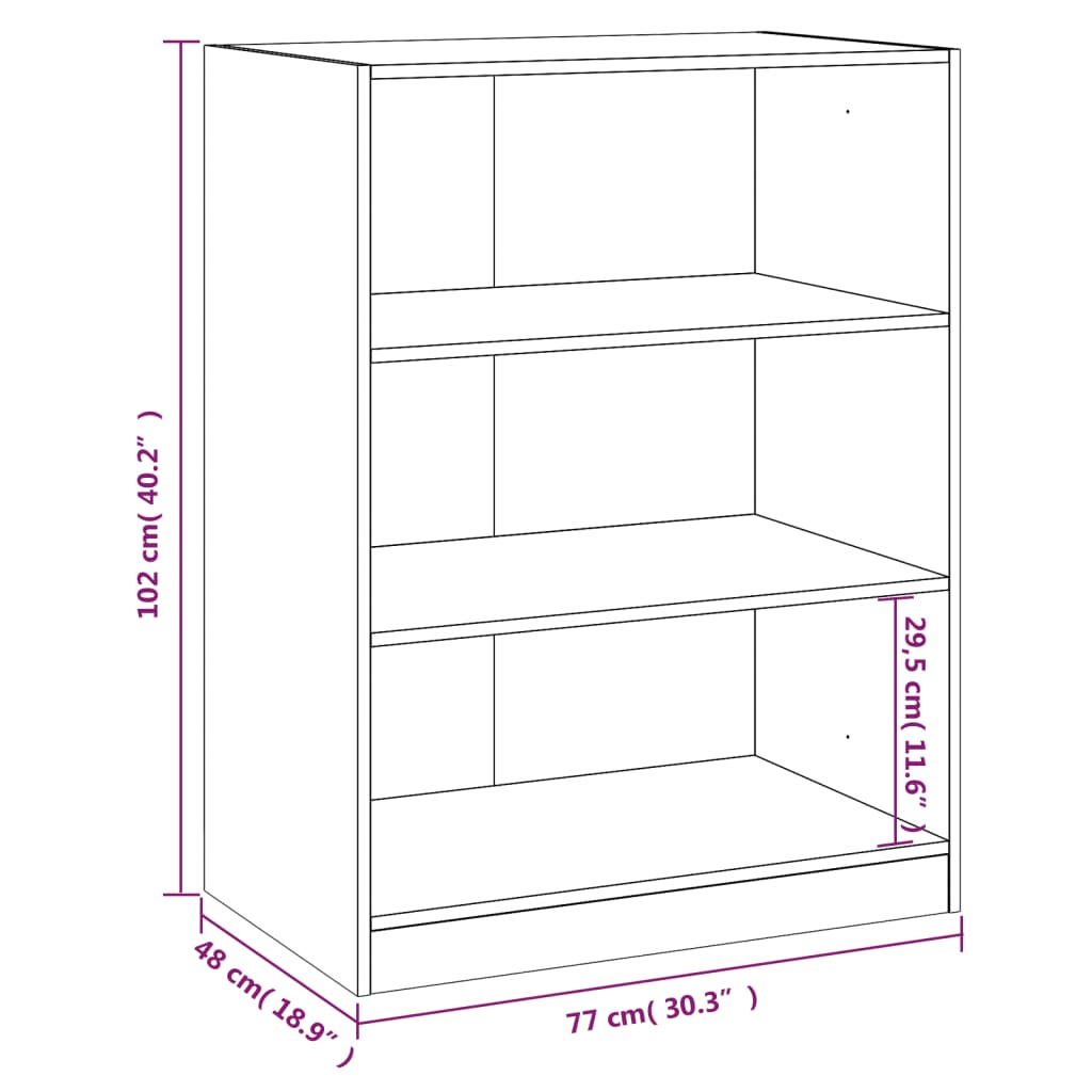 Armadio Rovere Fumo 77x48x102 cm in Legno Multistrato | homemem39