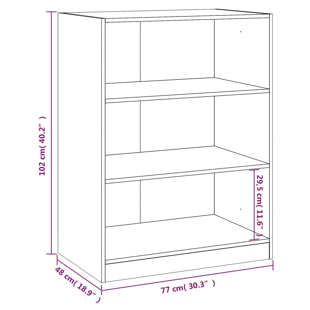 Armadio Grigio Sonoma 77x48x102 cm in Legno Multistrato | homemem39
