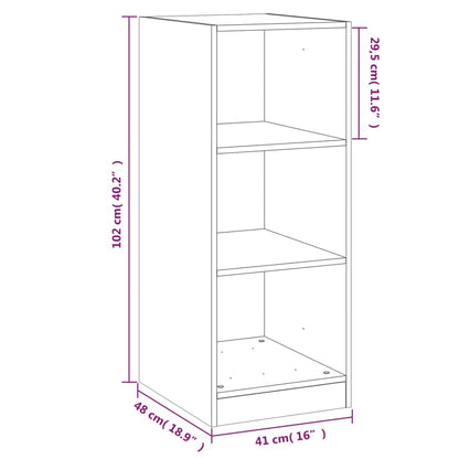 Armadio Grigio Sonoma 48x41x102 cm in Legno Multistrato | homemem39