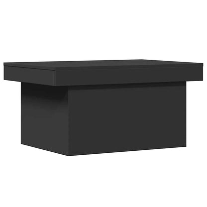 Tavolino da Salotto Nero 80x55x40 cm in Legno Multistrato