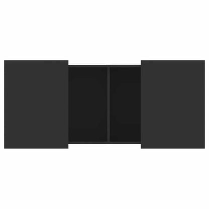 Tavolino da Salotto Nero 80x55x40 cm in Legno Multistrato