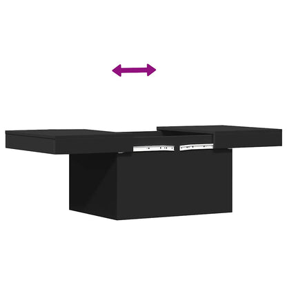 Tavolino da Salotto Nero 80x55x40 cm in Legno Multistrato | homemem39