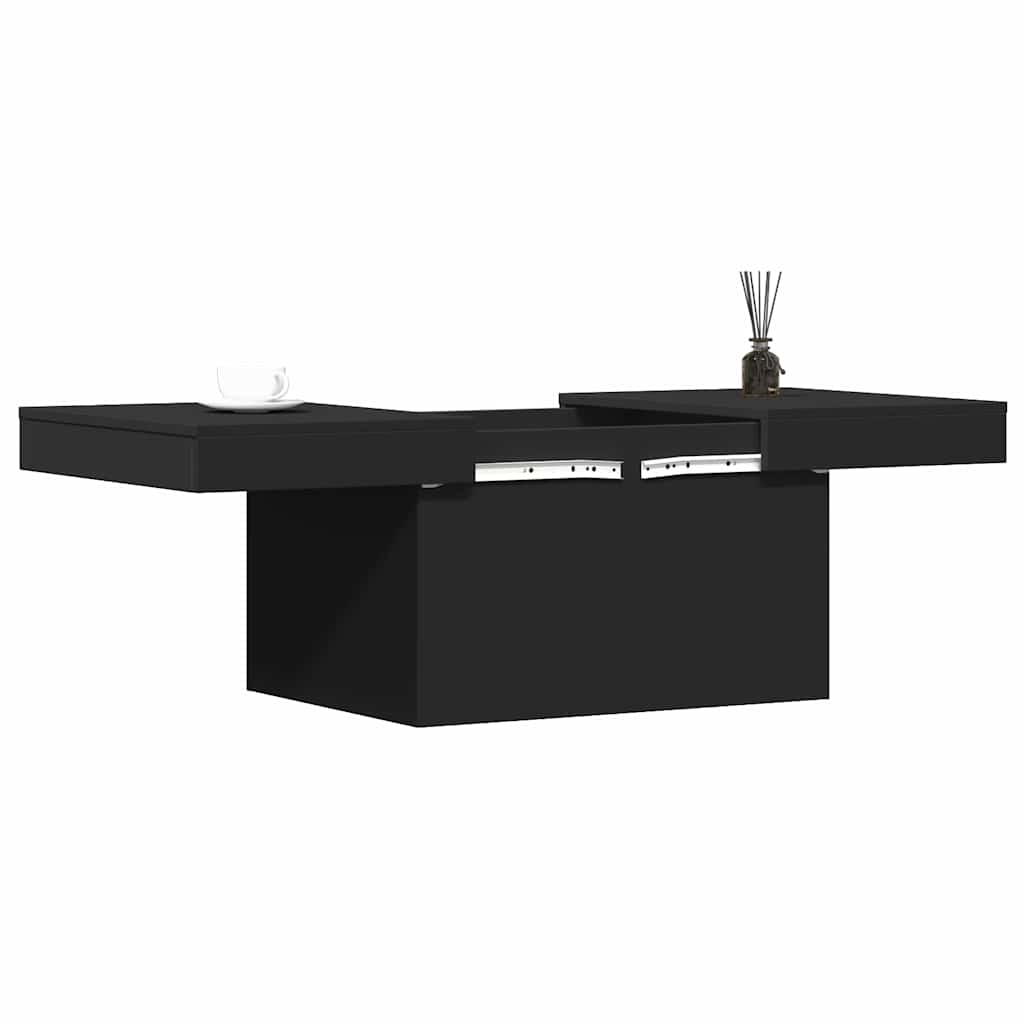 Tavolino da Salotto Nero 100x55x40 cm in Legno Multistrato