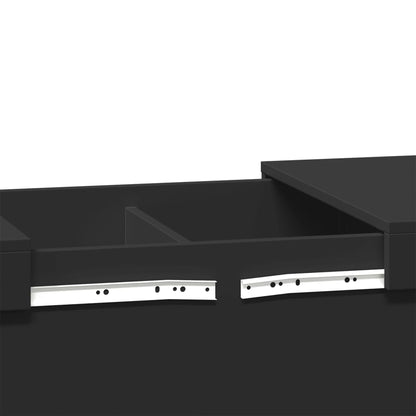 Tavolino da Salotto Nero 100x55x40 cm in Legno Multistrato