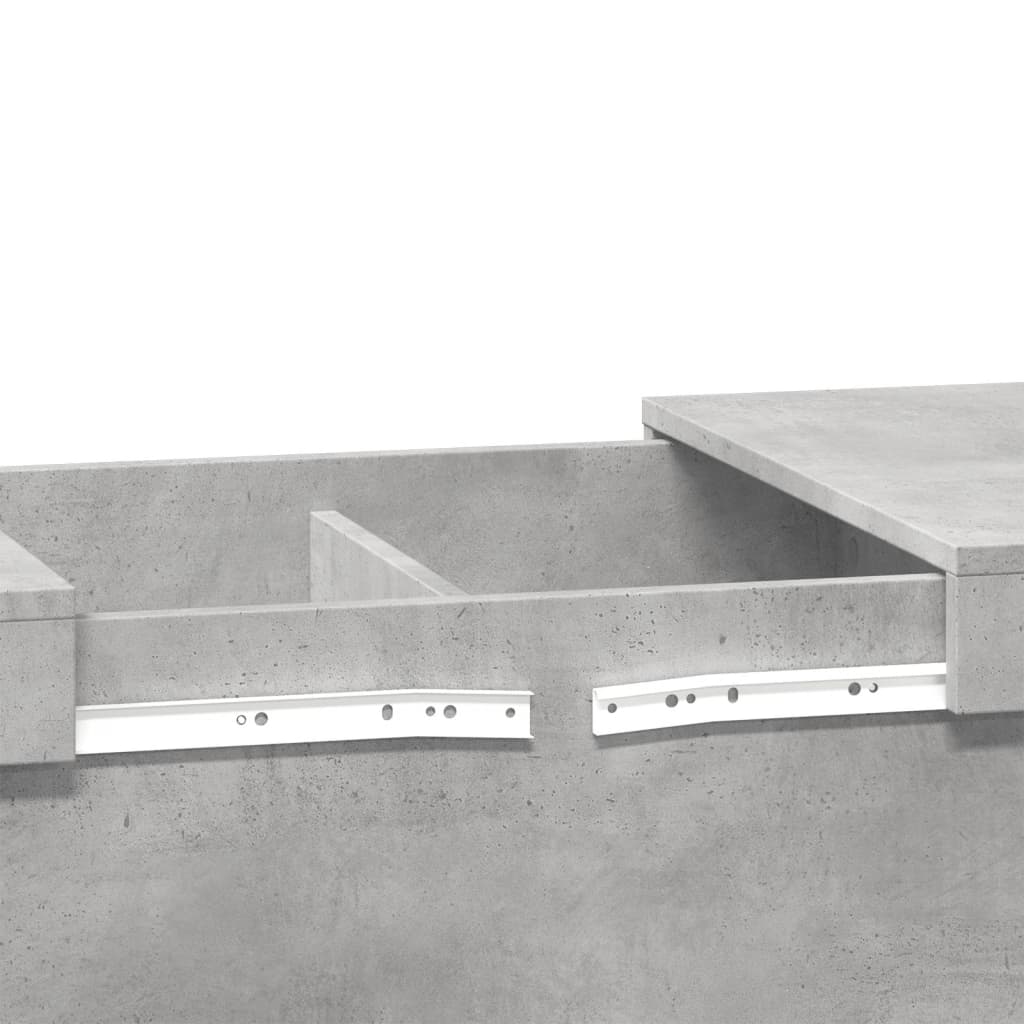 Tavolino Salotto Grigio Cemento 100x55x40 cm Legno Multistrato | homemem39
