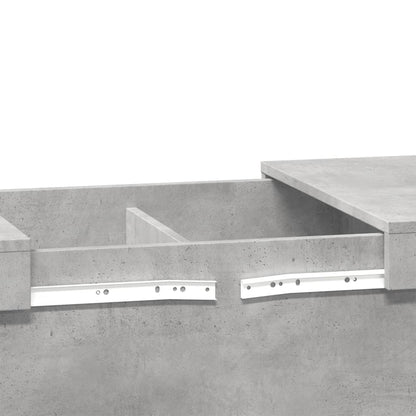 Tavolino Salotto Grigio Cemento 100x55x40 cm Legno Multistrato | homemem39