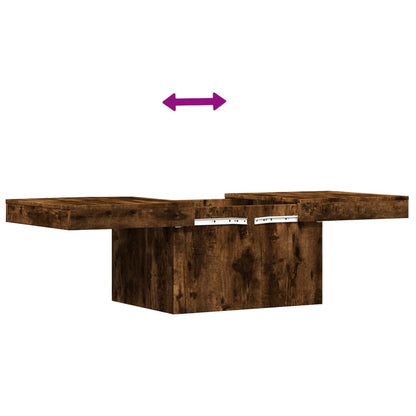 Tavolino da Salotto Rovere Fumo 100x55x40 cm Legno Multistrato