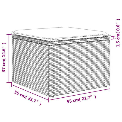 Set Divani da Giardino 10pz con Cuscini in Polyrattan Nero | homemem39