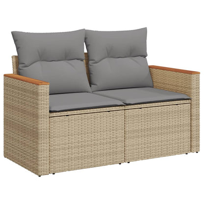 Set Divano da Giardino 14 pz con Cuscini Beige Misto Polyrattan - homemem39