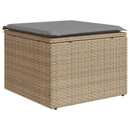 Set Divano da Giardino 11 pz con Cuscini Beige Misto Polyrattan - homemem39