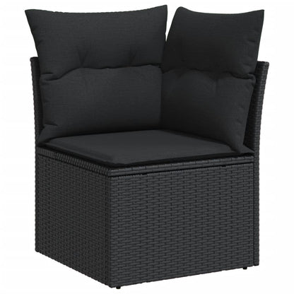 Set Divani da Giardino 5 pz con Cuscini in Polyrattan Nero | homemem39