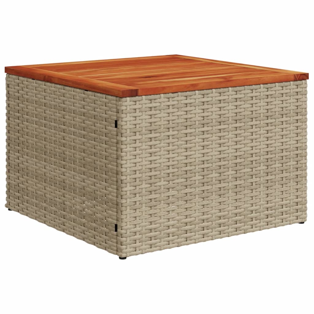 Set Divani da Giardino 11 pz con Cuscini Beige in Polyrattan | homemem39