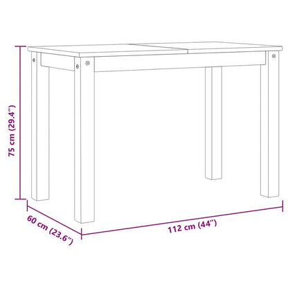 Tavolo da Pranzo PANAMA Grigio 112x60x75 cm Legno Massello Pino | homemem39