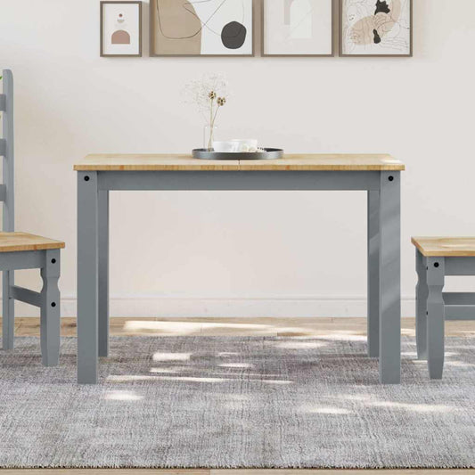 Tavolo da Pranzo PANAMA Grigio 112x60x75 cm Legno Massello Pino