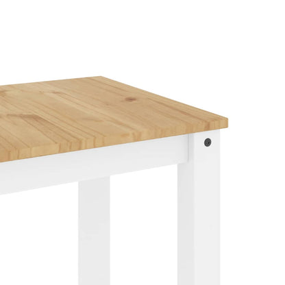 Tavolo da Pranzo PANAMA Bianco 112x60x75 cm Legno Massello Pino | homemem39