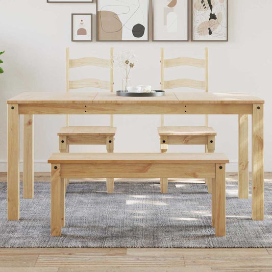 Tavolo da Pranzo PANAMA 160x80x75 cm in Legno Massello di Pino