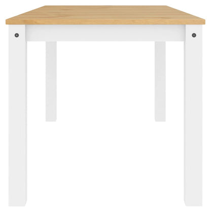 Tavolo da Pranzo PANAMA Bianco 160x80x75 cm Legno Massello Pino | homemem39