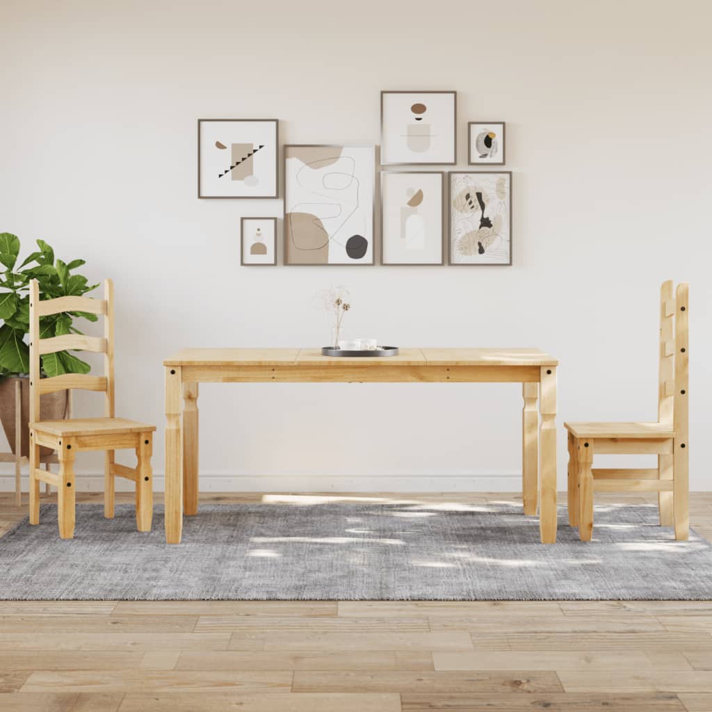 Tavolo da Pranzo Corona 160x80x75 cm in Legno Massello di Pino | homemem39