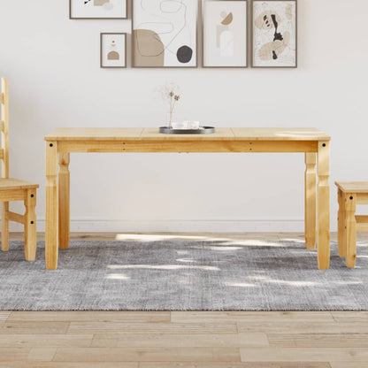 Tavolo da Pranzo Corona 160x80x75 cm in Legno Massello di Pino | homemem39