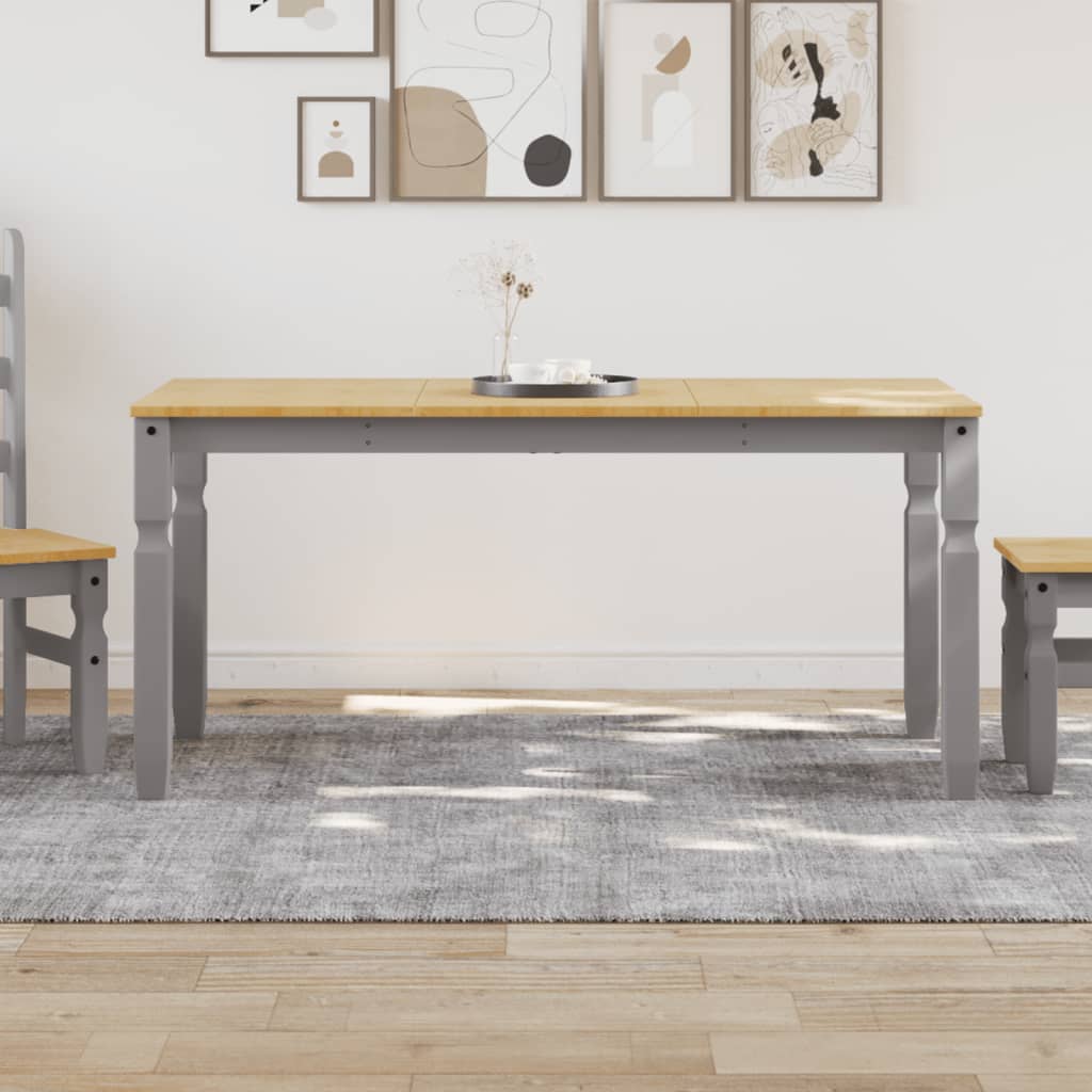 Tavolo da Pranzo Corona 160x80x75 cm in Legno Massello di Pino | homemem39