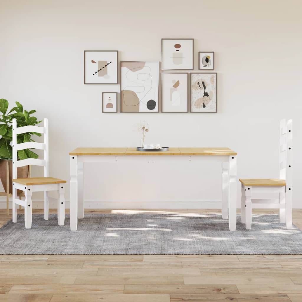Tavolo da Pranzo Corona 160x80x75 cm in Legno Massello di Pino | homemem39