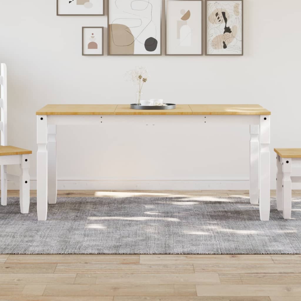 Tavolo da Pranzo Corona 160x80x75 cm in Legno Massello di Pino | homemem39
