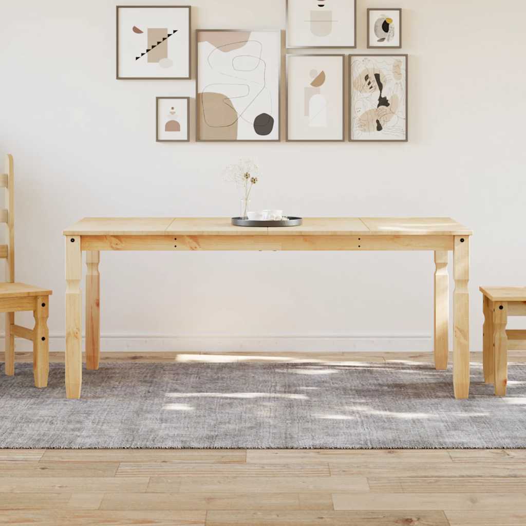 Tavolo da Pranzo Corona 180x90x75 cm in Legno Massello di Pino | homemem39