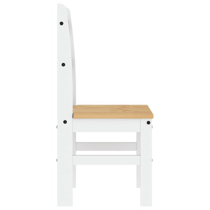 Sedie da Pranzo 2 pz Bianche 40x46x99 cm Legno Massello di Pino | homemem39