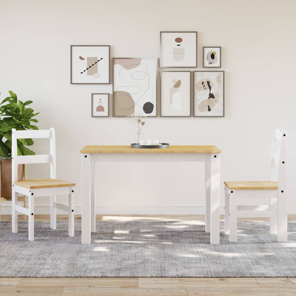 Sedie da Pranzo 2 pz PANAMA 105x30x45 cm Legno Massello Pino | homemem39