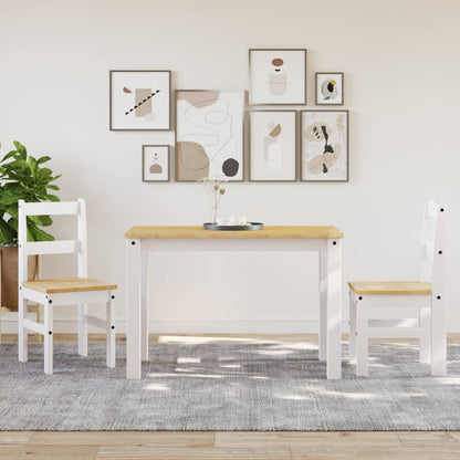 Sedie da Pranzo 2 pz PANAMA 105x30x45 cm Legno Massello Pino | homemem39