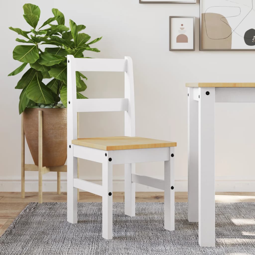 Sedie da Pranzo 2 pz PANAMA 105x30x45 cm Legno Massello Pino | homemem39