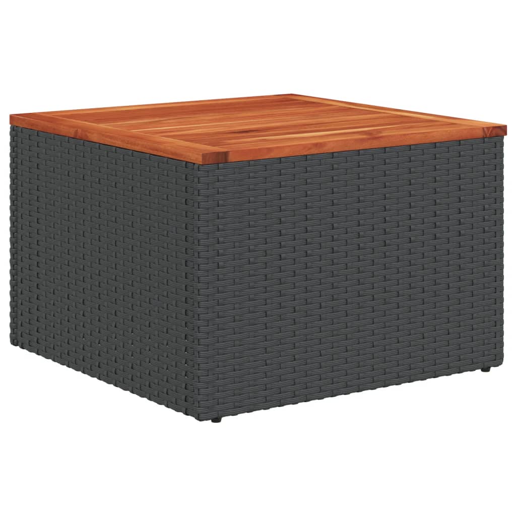 Set Divani da Giardino 4 pz con Cuscini Nero in Polyrattan | homemem39