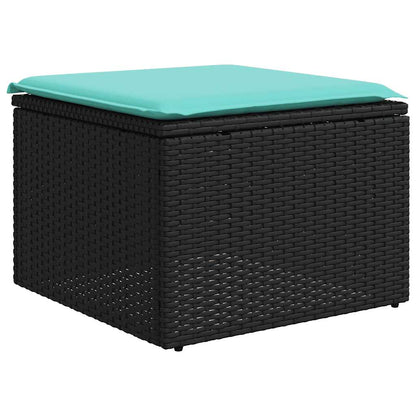 Set Divani da Giardino 5 pz con Cuscini Nero in Polyrattan | homemem39