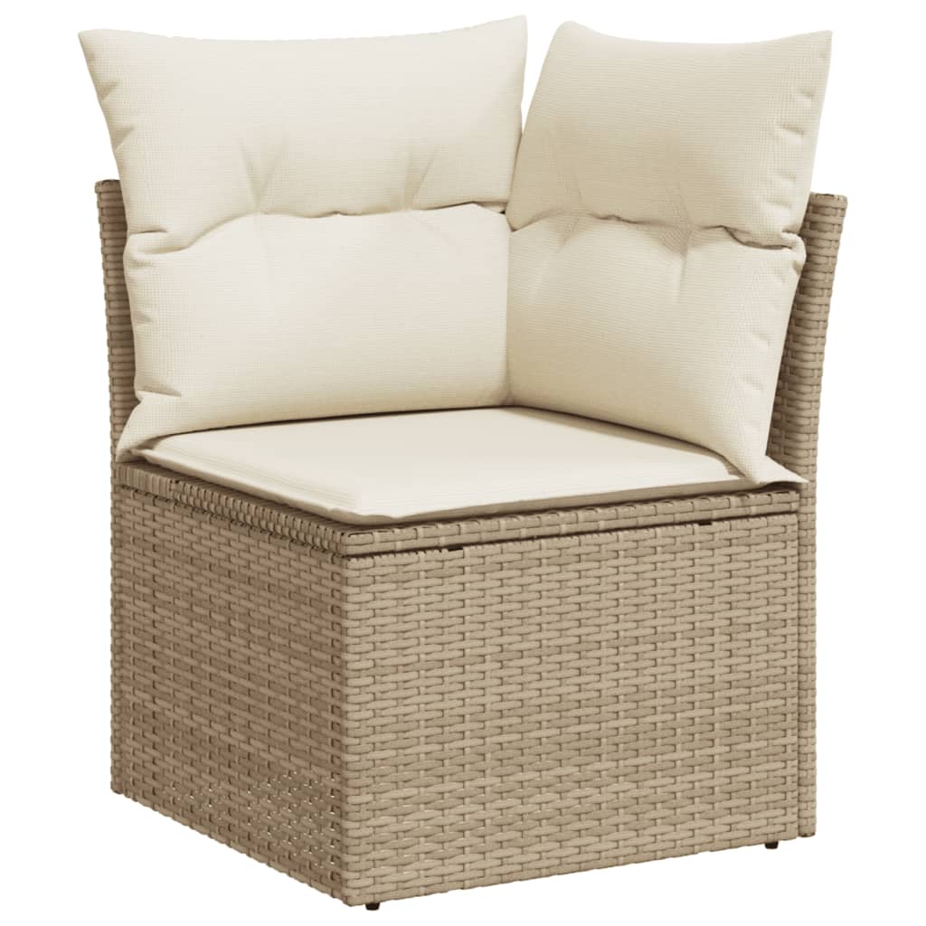 Set Divani da Giardino 7 pz con Cuscini Beige in Polyrattan - homemem39