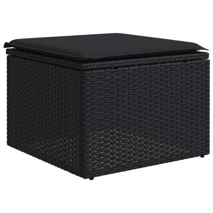 Set Divani da Giardino con Cuscini 7pz Nero Polyrattan - homemem39