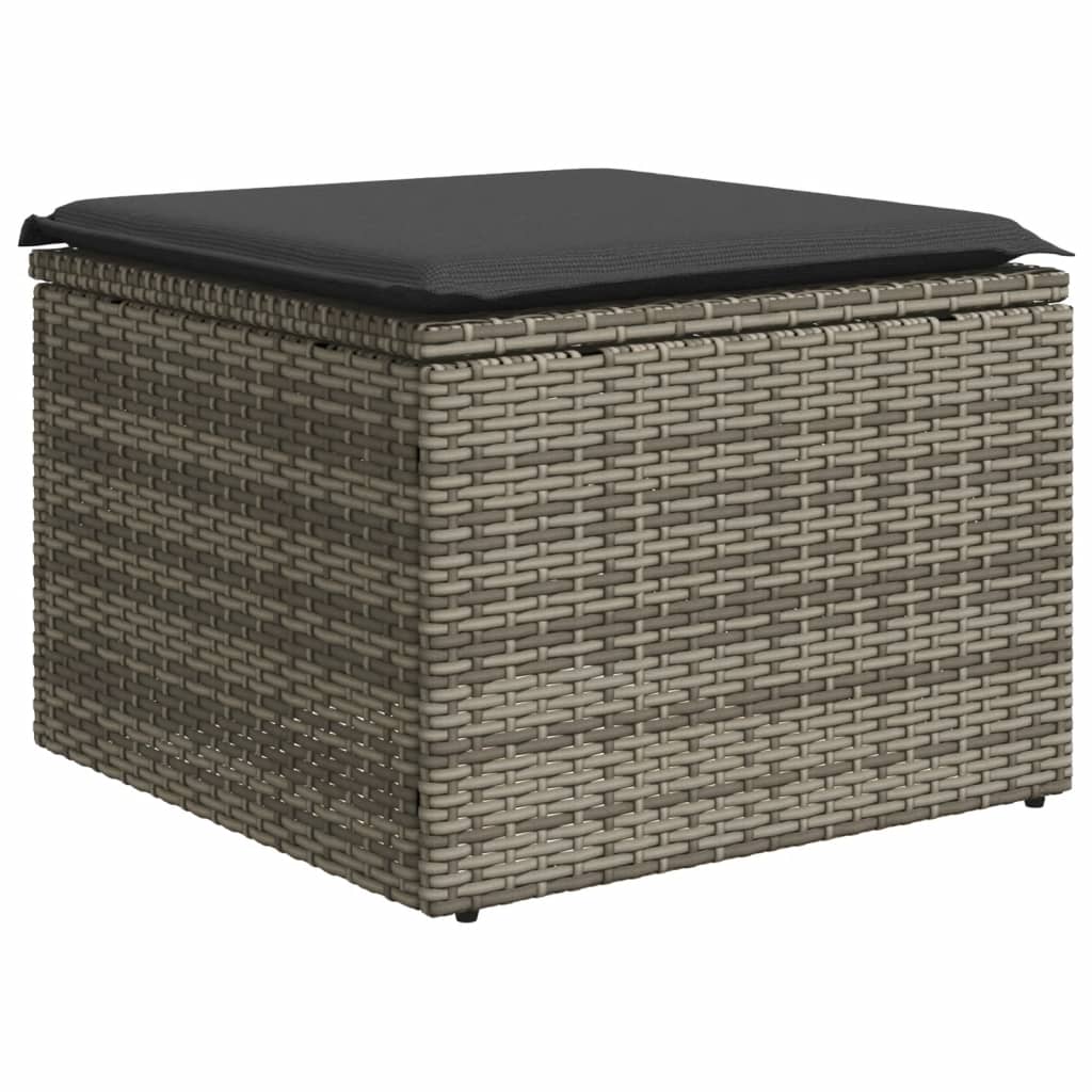 Set Divano da Giardino 8 pz con Cuscini Grigio in Polyrattan - homemem39