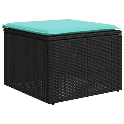 Set Divani da Giardino 12 pz con Cuscini Nero in Polyrattan | homemem39
