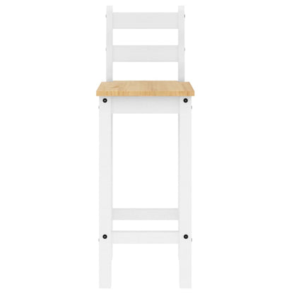 Set da Bar 5 pz Bianco in Legno Massello di Pino - homemem39