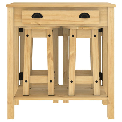 Set da Bar 5 pz in Legno Massello di Pino | homemem39