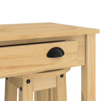 Set da Bar 5 pz in Legno Massello di Pino | homemem39