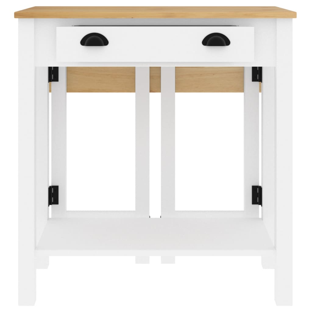 Set da Bar 5 pz Bianco in Legno Massello di Pino | homemem39