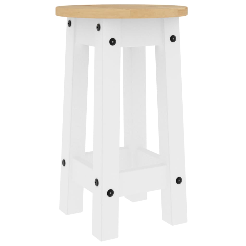 Set da Bar 5 pz Bianco in Legno Massello di Pino | homemem39