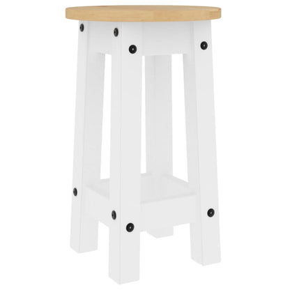 Set da Bar 5 pz Bianco in Legno Massello di Pino | homemem39