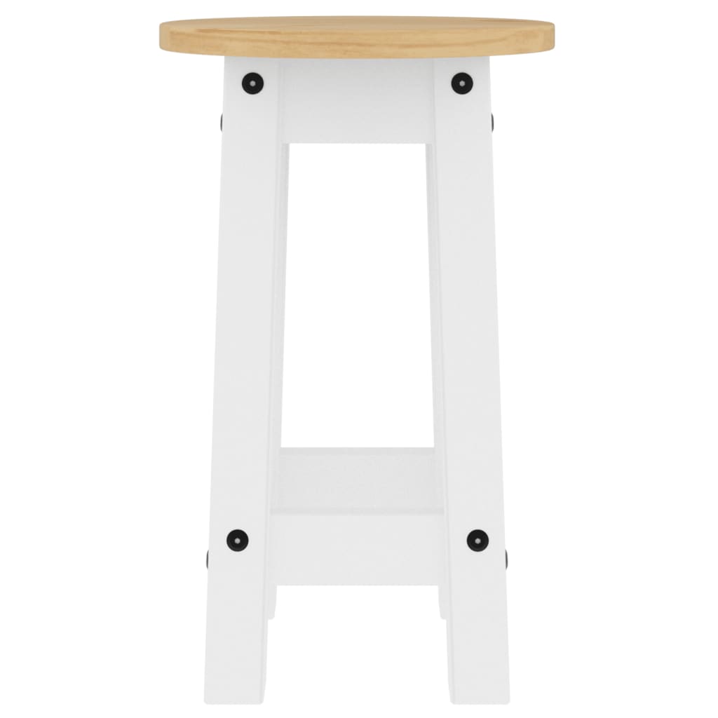Set da Bar 5 pz Bianco in Legno Massello di Pino | homemem39